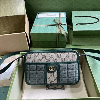 Kitlife Gucci mini Double G shoulder bag Green - 21 x 14 x 7 cm