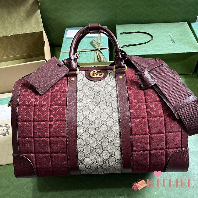KITLIFE MINI GG CANVAS SMALL DUFFLE BAG RED - 44 x 28.5 x 24.5 cm - 1