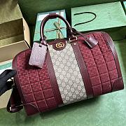 KITLIFE MINI GG CANVAS SMALL DUFFLE BAG RED - 44 x 28.5 x 24.5 cm - 4