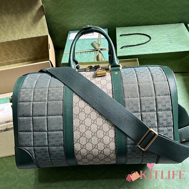 KITLIFE MINI GUCCI CANVAS SMALL DUFFLE BAG GREEN - 44 x 28.5 x 24.5 cm - 1