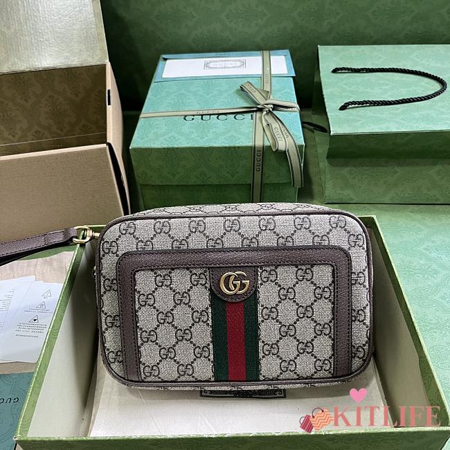 GUCCI GG supreme fabric Ophidia small pouch -760019- 14.5 x 23.5 x 6.5 cm - 1