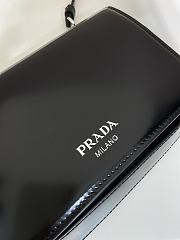 Kitlife PRADA Spazzol Leather Crossbody Bag Black - 18 x 12.5 x 2.5 cm - 6