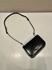 Kitlife PRADA Spazzol Leather Crossbody Bag Black - 18 x 12.5 x 2.5 cm - 4