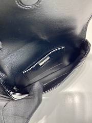 Kitlife PRADA Spazzol Leather Crossbody Bag Black - 18 x 12.5 x 2.5 cm - 3
