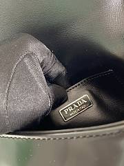 Kitlife PRADA Spazzol Leather Crossbody Bag Black - 18 x 12.5 x 2.5 cm - 2