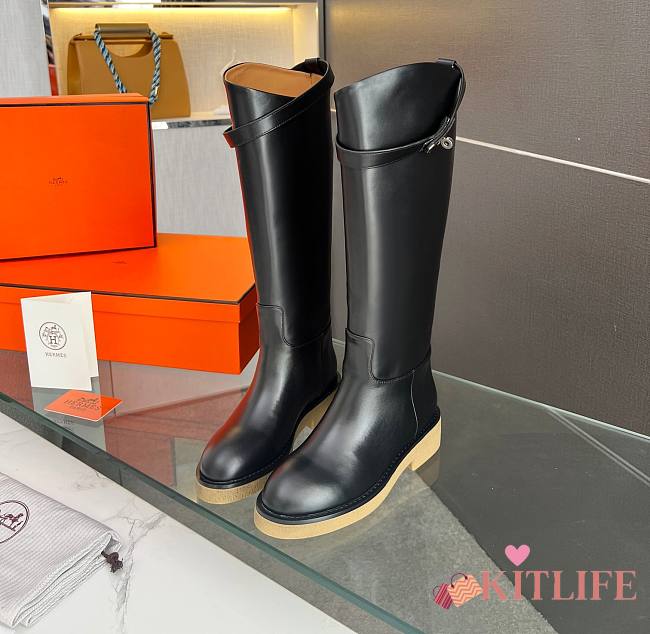 Kitlife Hermes hight Boots Black - 001 - 1