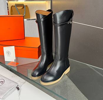 Kitlife Hermes hight Boots Black - 001