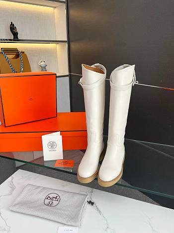 Kitlife Hermes hight Boots White - 001