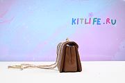 Kitlife Valentino ONE STUD NAPPA BAG WITH CHAIN Brown Gold Hardware - 19x14x11cm - 4