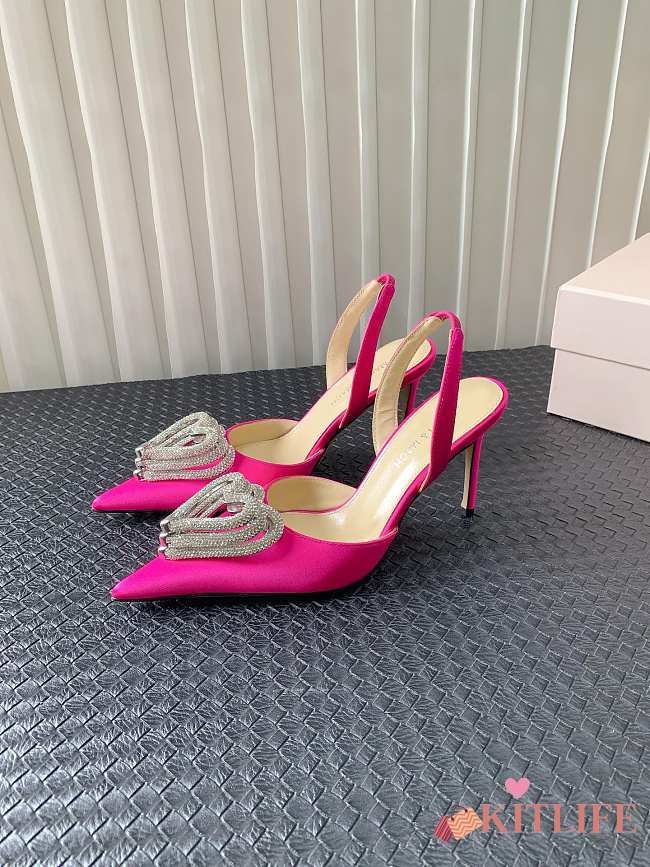 Kitlife MACH&MACH Glitter Double Bow Heels Pink - 005 - 9.5 cm - 1