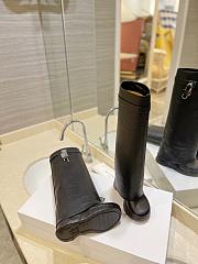 kitlife GIVENCHY Shark Lock Leather Knee-high Boots In Black - 000 - 2