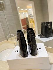 kitlife GIVENCHY Shark Lock Calfskin Leather Knee-short Boots In Black - 0001 - 6