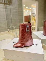 kitlife GIVENCHY Shark Lock Calfskin Leather Knee-short Boots In Pink - 0001 - 6