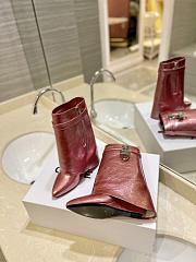 kitlife GIVENCHY Shark Lock Calfskin Leather Knee-short Boots In Pink - 0001 - 2