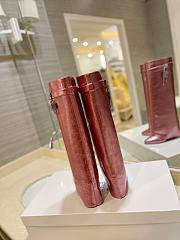 kitlife GIVENCHY Shark Lock Calfskin Leather Knee-hight Boots In Pink - 0001 - 6