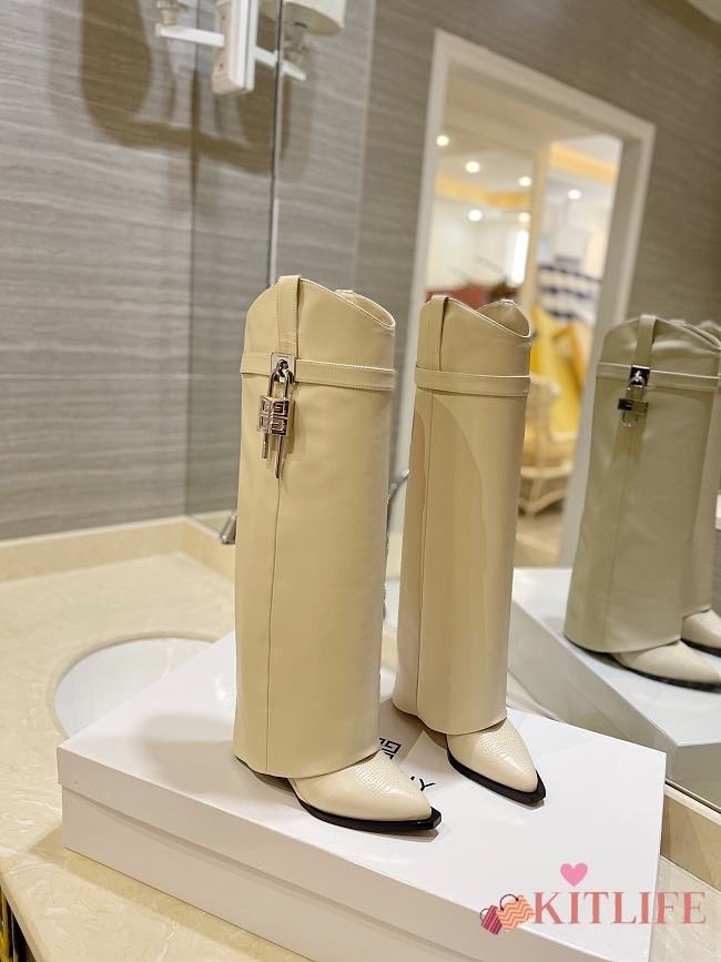 Kitlife GIVENCHY Shark Lock Cowboy Hight - Boots white - 1