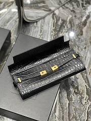 Kitlife SAINT LAURENT Manhattan embellished leather clutch bag - 31 x 14 x 3 cm - 3