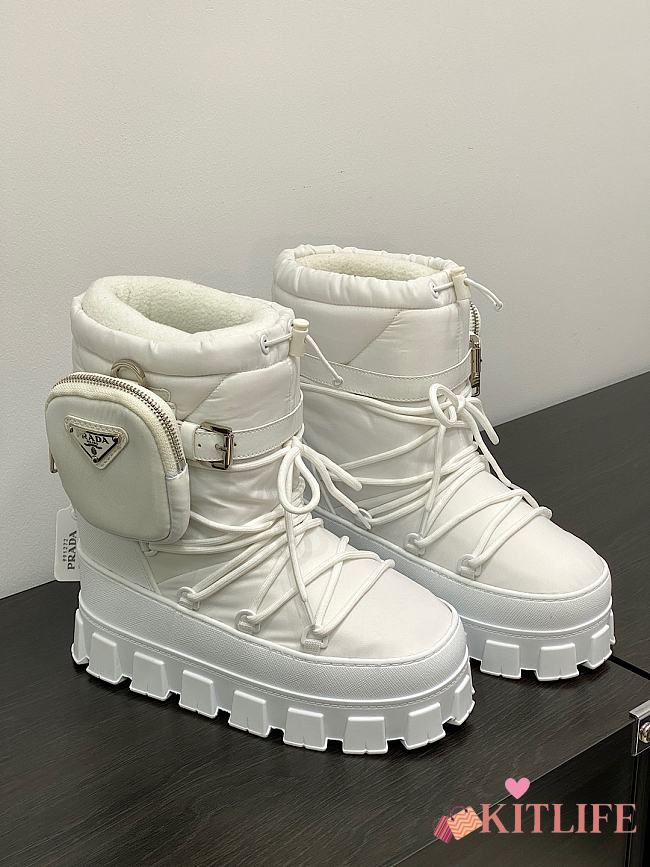Kitlife Prada Nylon gabardine après ski boots White - 1