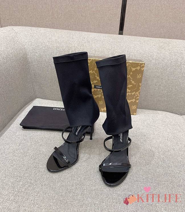 kitlife Dolce & Gabbana Logo-Plaque Sock-Style Sandals - 1