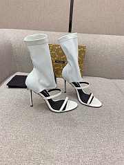 kitlife Dolce & Gabbana Logo-Plaque Sock-Style Sandals White - 5