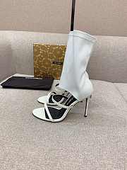 kitlife Dolce & Gabbana Logo-Plaque Sock-Style Sandals White - 4