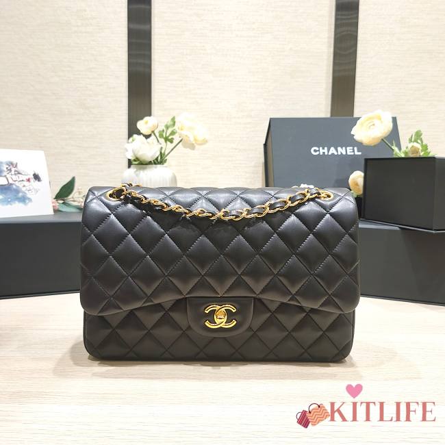 kitlife Chanel Classic Flap Bag Jumbo Black bag - 30cm - 1