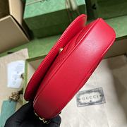 GUCCI Marmont Matelasse Leather Shoulder Bag In Red - 20x 14.5x 4cm - 6