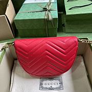 GUCCI Marmont Matelasse Leather Shoulder Bag In Red - 20x 14.5x 4cm - 4