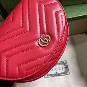 GUCCI Marmont Matelasse Leather Shoulder Bag In Red - 20x 14.5x 4cm - 2