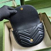 GUCCI Marmont Matelasse Leather Shoulder Bag In Black - 20x 14.5x 4cm - 2