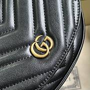 GUCCI Marmont Matelasse Leather Shoulder Bag In Black - 20x 14.5x 4cm - 6