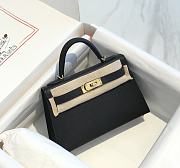 kitlife Hermes Mini Kelly Black bag -  19 cm - 1