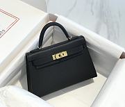 kitlife Hermes Mini Kelly Black bag -  19 cm - 5