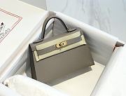 kitlife Hermes Mini Kelly gray bag - 19cm - 1