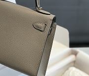 kitlife Hermes Mini Kelly gray bag - 19cm - 3