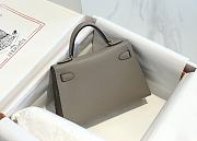 kitlife Hermes Mini Kelly gray bag - 19cm - 2