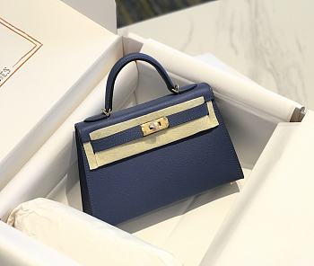 kitlife Hermes Mini Kelly Blue bag - 19cm