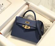 kitlife Hermes Mini Kelly Blue bag - 19cm - 5