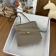 Kitlife Hermes kelly bag Epsom Gray - 20cm - 5