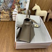 Kitlife Hermes kelly bag Epsom Gray - 20cm - 4