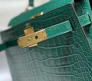 Kitlife Hermes kelly bag Green Gold hardware - 25cm   - 4