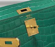 Kitlife Hermes kelly bag Green Gold hardware - 25cm   - 6