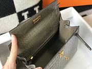 Kitlife Hermes kelly bag Gray Gold hardware - 25cm   - 4