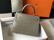 Kitlife Hermes kelly bag Gray Gold hardware - 25cm   - 2