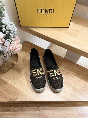 kitlife fendi Espadrilles Black fabric espadrilles shoes - 002