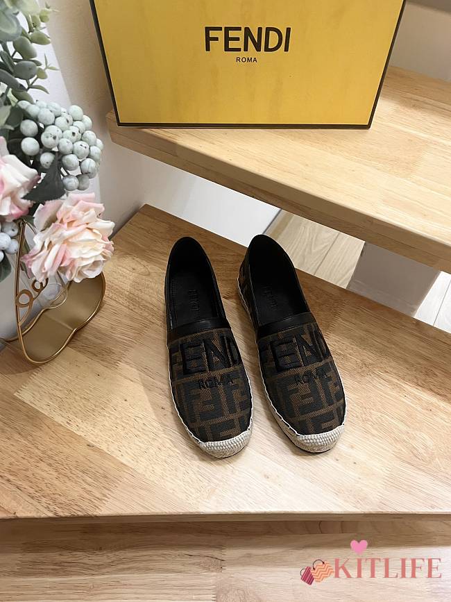 kitlife fendi Espadrilles Black fabric espadrilles shoes - 003 - 1