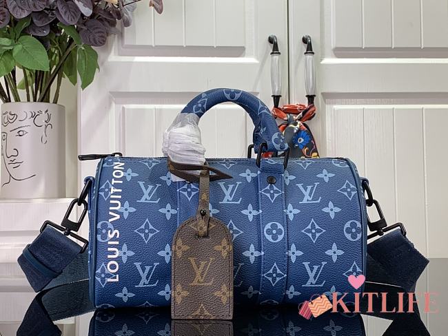 Kitlife Louis Vuitton Keepall Bandoulière 25 Blue - 25x15x11 cm - 1