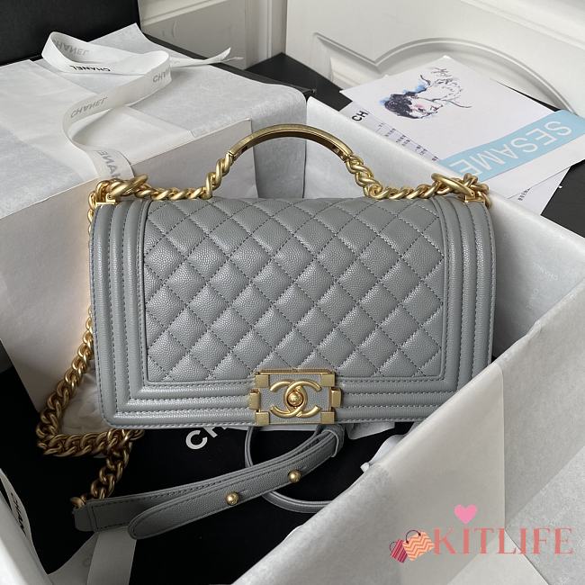 Kitlife Chanel Boy Gray bag 2023 - 25cm - 1