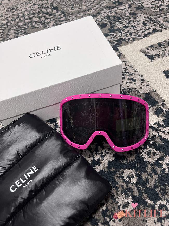 CELINE EYEWEAR Studded ski goggles Sunglasses Pink - 1