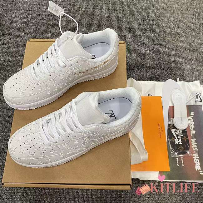 kitlife Nike Air Force 1 Low Louis Vuitton White Sneaker  - 1